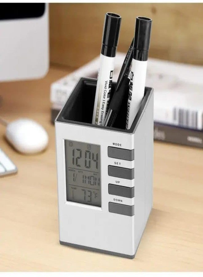NXZ Table Desk Pen Holder Digital Clock for Home and Office Decor, Digital Clock for Study Room - Image 5